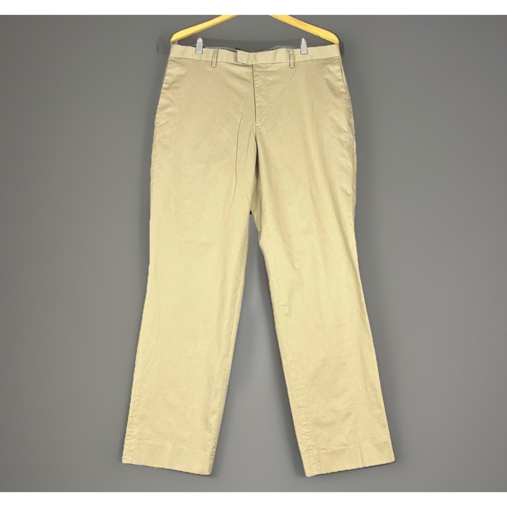 Banana Republic Chino Pants Mens‎ 35x32 Khaki Tan Standard Fit Cotton Stretch